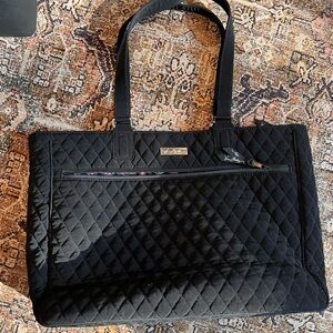 Vera Bradley Quilted Black Travel Tote